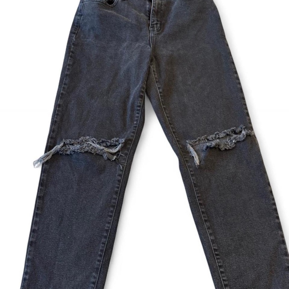 Black Dark wash #high-waisted jean
